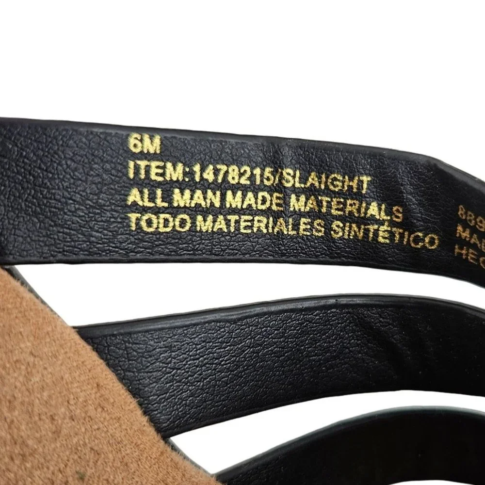 Izod Shoes Womens 6M Black Strappy Slip On Sandals Slaight Casual Comfort - Picture 8 of 10
